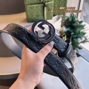 支持Nfc芯片扫描 品牌 :古奇 :配带全套原版包装 材质 : 进口牛皮搭配头层牛皮底，搭配18K钢扣 颜色 黑色， 规格 :3.8Cm 卖点 :皇家御用经典款