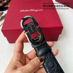 特 品牌： 菲拉格慕 新款进口小牛皮，手感细腻柔软。搭配纯钢自动精品钢扣，男士必备！宽度：3.5Cm