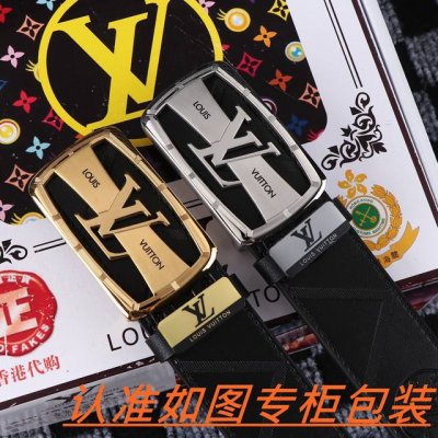 品名：Lv..路易..威登原单 材料：百分百头层牛皮，保证真皮。24K纯钢扣双面可用专柜同等质量， 送人自用首选 包装： 请认准如图专柜包装，赠送打孔器，银联发