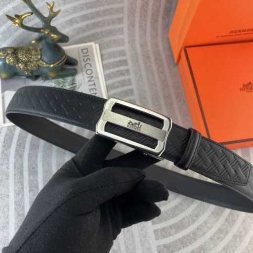 爱马仕 特种皮腰带自动带系列 ，原厂五金精品不锈钢扣，手感柔软舒适 宽3.5Cm。