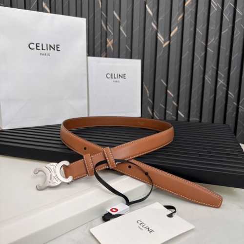 官网款 赛琳Celine Ss20新款凯旋门Logo 韩版时尚腰带皮带 男士女士通用 宽度2.5Cm 腰带尺码75-95 107540