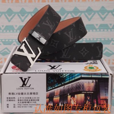 品名：Lv·皮带原单·腰带· 材料：百分百头层牛皮腰带，保证真皮皮带，专柜原单品质、做工精细，送人自用首选 包装： 请认准如图专柜包装，赠送打孔