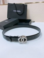 Chanel 24C 水钻 珍珠 Logo搭扣 黄铜金属进口胎羊皮平纹带身 Logo字母 手感柔软 细腻 3.0Cm