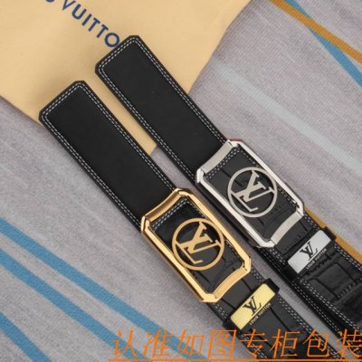 腰带皮带：Lv 路易威登原单牛皮皮带 男款皮带：材质百分百头层牛皮腰带保证真皮皮带，专柜原单品质、做工精细，时尚大牌，送人自用首选包装： 请认准如图专柜