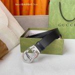 特 古奇 Gucci进口小牛皮，手感细腻柔软，搭配纯钢自动精品扣，男士必备！宽度：3.5Cm