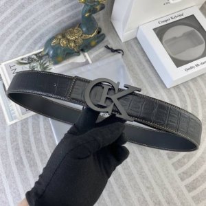 Ck 特种皮腰带系列 ，原厂五金精品不锈钢扣，手感柔软舒适 宽3.8Cm。