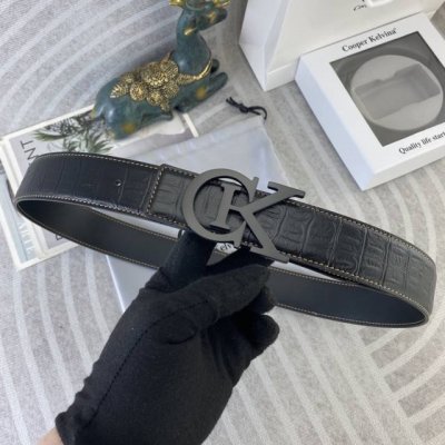 Ck 特种皮腰带系列 ，原厂五金精品不锈钢扣，手感柔软舒适 宽3.8Cm。