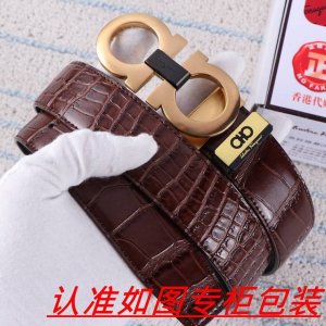 品名：菲拉格木 腰带原单 皮带 材料：百分百头层牛皮，保证真皮。24K纯钢扣双面可用专柜同等质量， 送人自用首选包装： 请认准如图专柜包装，赠送打孔器，银联发票