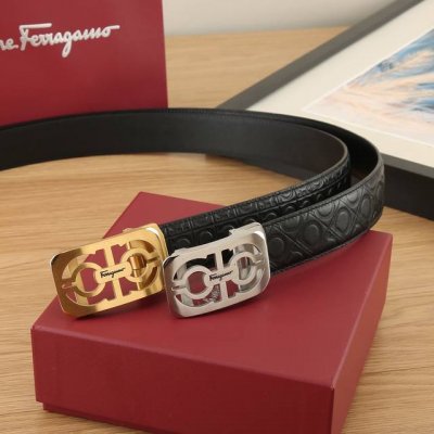 特P190 菲拉格慕Ferragamo3.5宽精品不锈钢自动扣，搭配意大利双面进口头层牛皮，可自行选择搭配，全套包装，精品版扣系列
