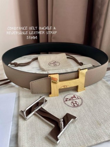 特 Hermes-Constance Belt Buckle & Reversible Leather Strap 38Mm 爱马仕专柜同步 进口Epsom双面