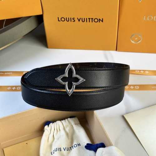L0Uis Vuitt0N 今季新品 原單腰帶 寬度35毫米 經典防水帆布面料進口小荔枝纹做底 搭配全新花卉形状钢扣五金 可雙面使用佩戴