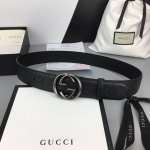 配全套包装礼盒 Gucci 经典全皮压花，原版进口南非皮底，精品双G钢扣 高端品质，不惧对比，宽度：40Mm