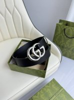 特 Gucci，原厂精密电渡扣头，意大利原厂皮，宽4.0Cm，代购级。