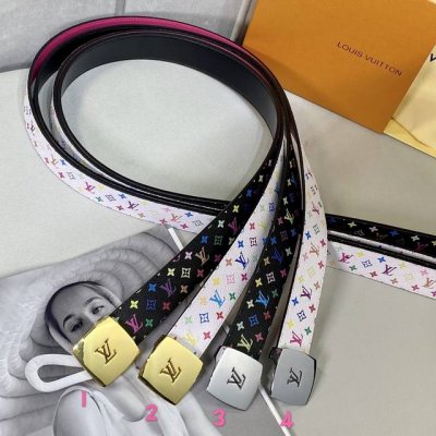 特P160 寬度35Mm Louis Vuitton 腰帶 ！原單復刻款媲美專櫃！3.5寬度女神款 7彩面料 頭層牛皮內裡。手感柔軟！精緻典雅大方得體