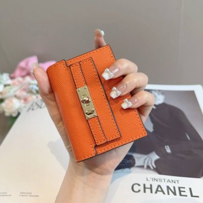 爱马仕真皮卡包 零钱包 头层牛皮 典雅风琴式 11卡位 手感真的很赞