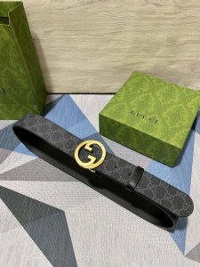 古奇 原单40Mm 带身采用进口面胶，进口硅胶底 原厂定制 新款专用，扣头采用精品纯铜扣，正品开版。专营专柜款！
