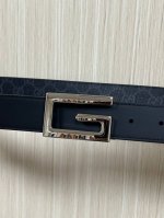3.5宽黑仿.平纹，双面进口皮，搭配精品旋转夹扣，
