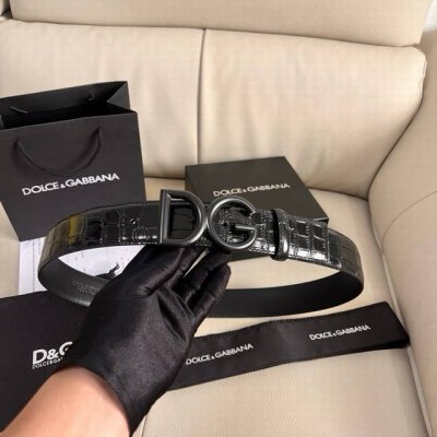 Dg 宽4.0Cm Dolce&Gabbana 新款男士鳄鱼纹腰带 搭配全新镀钌 Dg 交叉造型徽标搭扣
