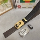 品名：古奇.Gu...Ci 材质：原单牛皮腰带 专柜原单品质、做工精细，时尚大牌，送人自用首选包装： 请认准如图专柜包装赠送打孔器手提袋专柜礼盒宽度3.8Cm规