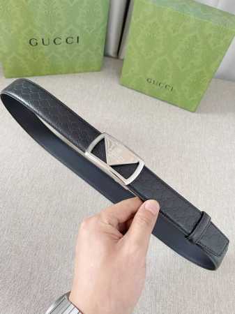 特P210 古驰：Guccl男士3.5Cm自动带系列，正面为进口牛皮头层高温热压小G面，底为小牛皮头层平纹皮，搭平滑字母精品钢扣，支持Nfc - 点击图像关闭