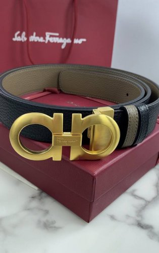 配全套包装礼盒 菲拉格慕 Salvatore Ferragamo 男士皮帶系列 規格35Mm 雙面可調式gancini皮帶 正裝休閒百搭 長度調節