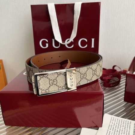 G家顶級原單 原版復刻出品 寬度3.5 於經典之中融入新意 带身饰有双G标识 原厂牛皮底 搭配方形镂空字母扣 对版专柜 红色原版盒加15 - 点击图像关闭