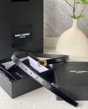 特 开春秀款Saint Laurent 圣罗兰女士腰带皮带 原厂真金电渡扣头，意大利原厂皮，宽2.0Cm，代购级。 - 点击图像关闭