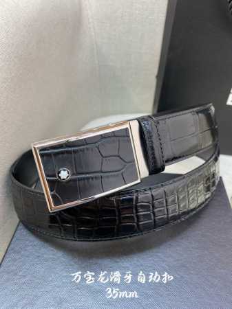 万宝龙男士自动腰带- 宽度34Mm 316精品钢扣 精工打造 手感柔软 可以裁剪 - 点击图像关闭