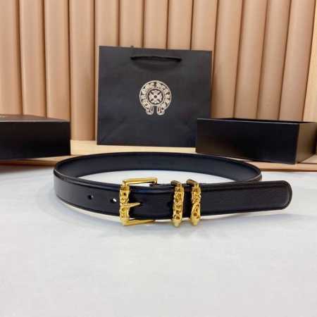 正品开版 Ch克罗心皮带 镀银S925 克罗心经典款藤蔓柱皮带 男女都 日常百搭 非常酷 女款宽度3.0Cm， 男款宽度3.8Cm，300 - 点击图像关闭