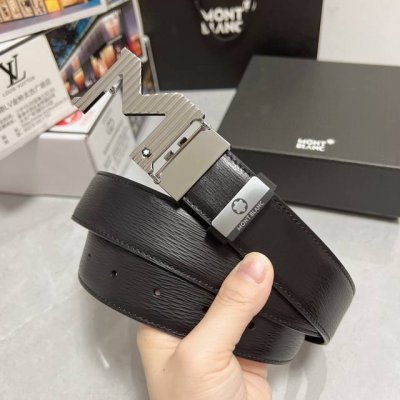 品名：万宝龙 Montblanc 原单 材质：原单牛皮腰带 百分百头层牛皮腰带保证真皮，24K纯钢扣，专柜原单品质、做工精细，时尚大牌，送人自用首选 包装： 请