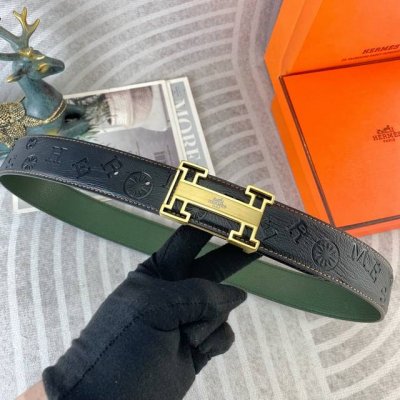 爱马仕 特种皮腰带系列 ，原厂五金精品不锈钢扣，手感柔软舒适 宽3.8Cm。