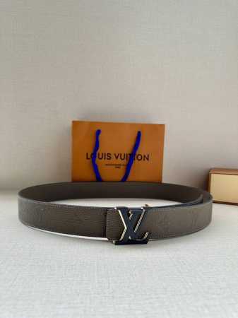 4.0宽:Lv官网同步进口荔技皮压花 搭配不锈钢经典挂扣 可双面使用 - 点击图像关闭