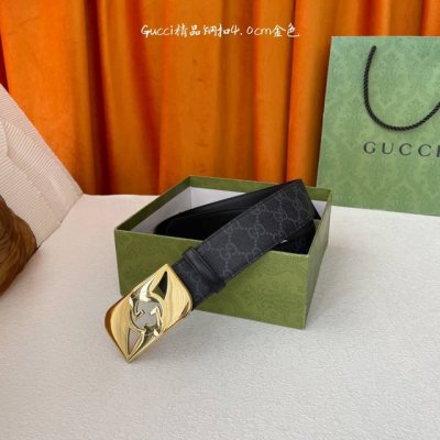 Guc～Ci 经典款进口原厂压花面 搭配原版沙底 精品钢扣 宽4.0 Cm 经典永不过时款 潮流大方 时尚百搭 顶级 原单150