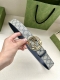 宽度3.8Cm Gucci Gg Supreme帆布腰带，饰以互扣式双 G 带扣。腰带为意大利尺寸， 黑色 蓝色 米色 乌木色 Gg Supreme帆布，采用环