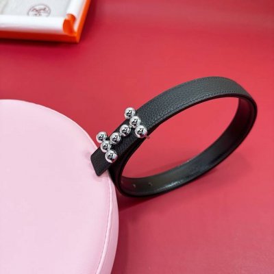 简装2.5双用皮女生荔纹皮带 配饰2.5H不锈钢双用皮H扣腰带 3L2025