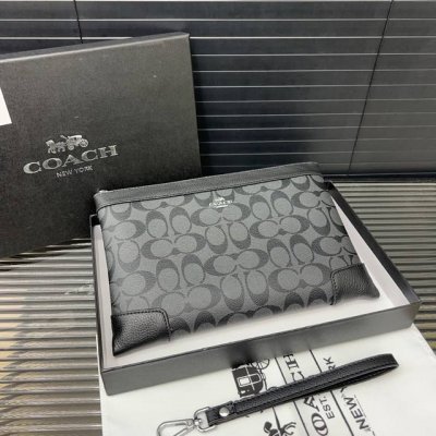Coach 蔻驰 印花手拿包 夹包 男包 顶级做工 高端品质 配送礼盒 规格 26 X 16 Cm