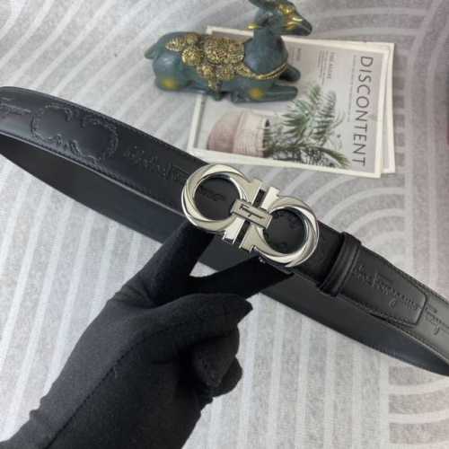 菲拉格慕 特种皮腰带自动带系列 ，原厂五金精品不锈钢扣，手感柔软舒适 宽3.5Cm。