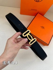 特P180 Hermè 爱马仕 单面原版本线 新款不锈钢扣 原单品质 进口头层牛皮3.4Mm宽 配H金/银
