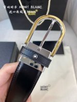 montblanc万宝龙 宽3.5Cm 采用头层牛皮 精品针式扣头 自由裁剪商务休闲皮带