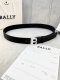 3.5Cm Bally 巴利 平纹 内衬头层小牛皮 ：配有金 银 字母扣头该皮带可调节，且能根据需要剪裁质量保证达到修身效果