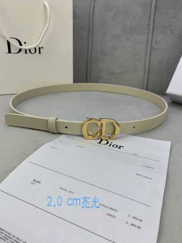 宽度2.0Cm Dior 迪奧 爆款平面無線帶身 Saddle进口小牛皮带身 金属“Cd”标志 採用進口雙面頭層牛皮