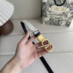 Dior这款马鞍腰带是一款经典配饰。采用粒面牛皮革重新诠释，时尚休闲设计，饰以亮面金属旋转Cd腰带扣。纤细款式，与半身裙、连衣裙或长裤搭配更显身形。宽2.0Cm