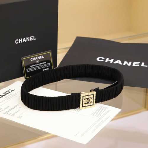 Chanel Cc方块 树脂白 与 黑 Logo小方块 黄铜Logo扣 小牛皮 银色金属 与 金色金属 3.0Cm精品 弹力十足 百搭 优雅 码数含扣S=65C