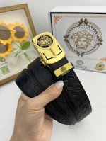 品名：Versace.范思哲 自动带 材质：原单牛皮腰带 百分百头层牛皮腰带保证真皮，24K纯钢扣，专柜原单品质、做工精细，时尚大牌，送人自用首选 包装： 请认