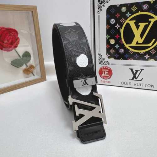 品名：Lv..路易..威登 材质：原单牛皮腰带 百分百头层牛皮腰带保证真皮，24K纯钢扣，专柜原单品质、做工精细，时尚大牌，送人自用首选 包装： 请认准如图专柜