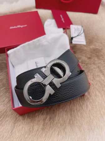 配全套包装礼盒 Ferragamo菲拉格慕 正品尺寸3.5Cm意大利原厂进口皮 贸易订单出口意大利 秒杀市场货随便找皮做货 百分百专柜纯铜扣原厂电镀 码数长度可 - 点击图像关闭