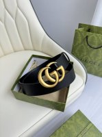 特 Gucci，原厂精密电渡扣头，意大利原厂皮，宽4.0Cm，代购级。