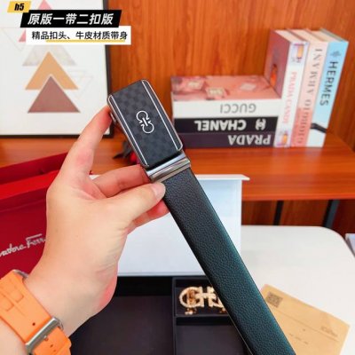 1带1扣 1带2扣 菲拉F家 滑道 双扣版 1带2扣 正版开模 此款腰带双面采用原厂牛皮带身，精密电镀标志性五金搭扣 对版专柜。3.8Cm 如需木盒40