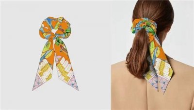 爱马仕Hermes “树之歌”发圈，束发带两用 Twilly小丝巾 Twilly小丝巾 100%桑蚕丝 这款小巧的真丝配饰佩戴方式千变万化，可为您的日常造型增添