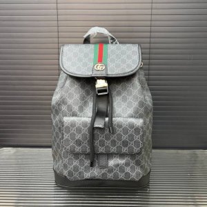Gucci 古奇 印花双G 双肩包 背包 书包 男女通用 实物拍摄 原厂原版面料 配送防尘布袋 30 X 40 Cm。